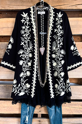 Only With You Crochet Vest - Black/Beige- 100% COTTON