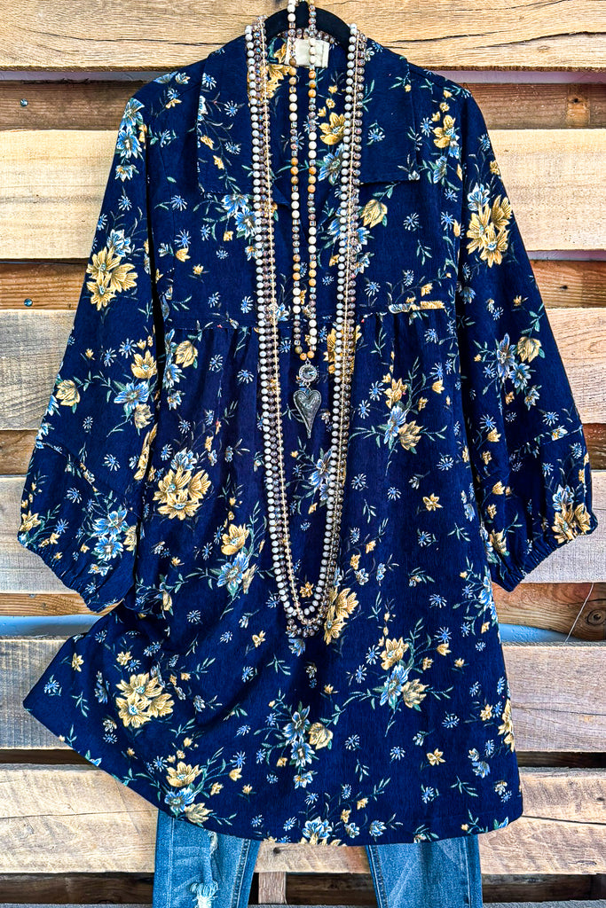 Floral Affair Dress - Navy