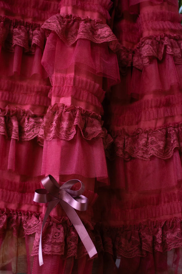 PRE ORDER: Victorian Romance Skirt - Cranberry