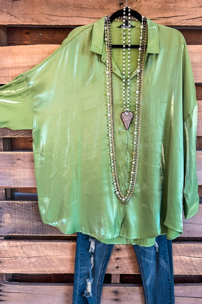 Colorful Mood Oversized Tunic - Apple Green