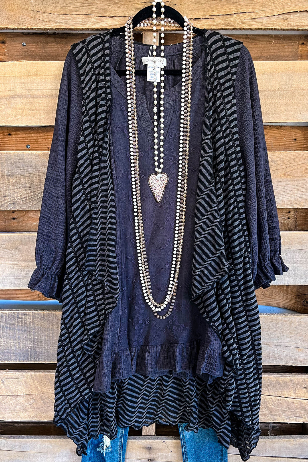 Collection Of Stripes Vest - Black - SALE