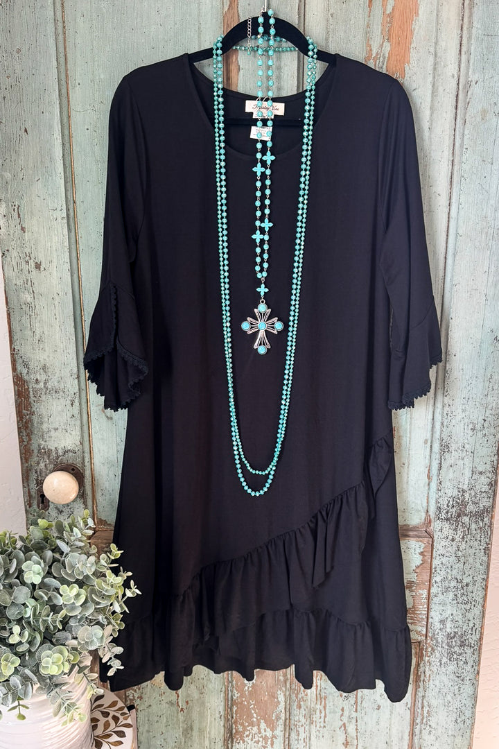 Whispers Of Love Dress - Black