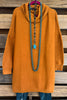 Take Me Back Sweater Tunic - Orange Tan