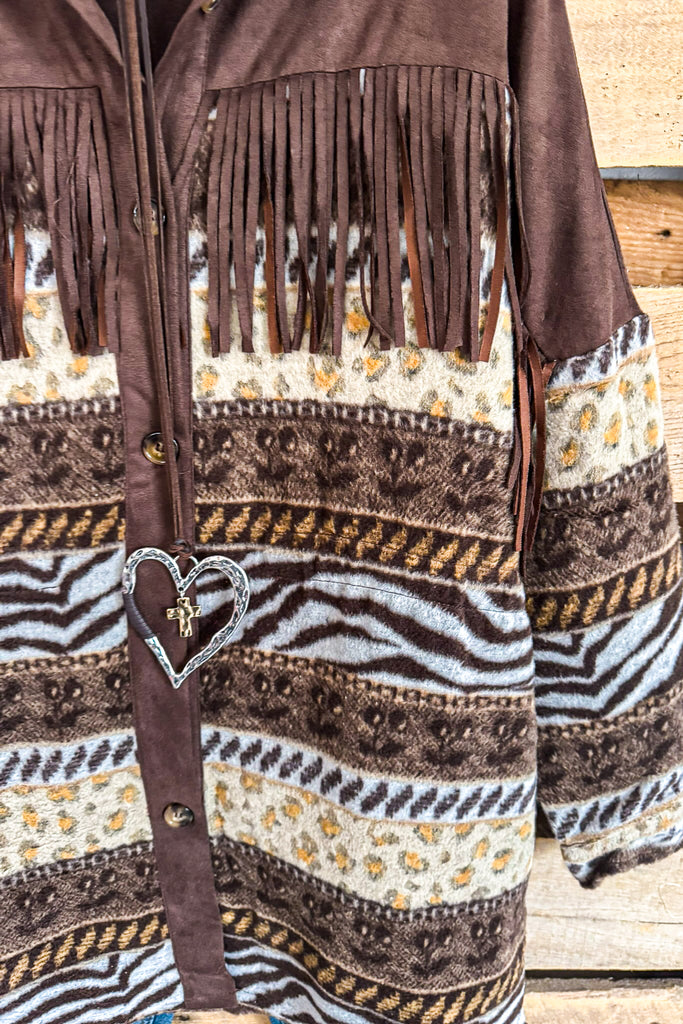 Hilltop Glance Oversized Jacket - Mocha