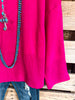 Secrets Of Tomorrow Oversized Turtle Neck Sweater - Hot Pink