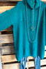 Take Me Back Oversized Sweater Tunic - Teal Jade