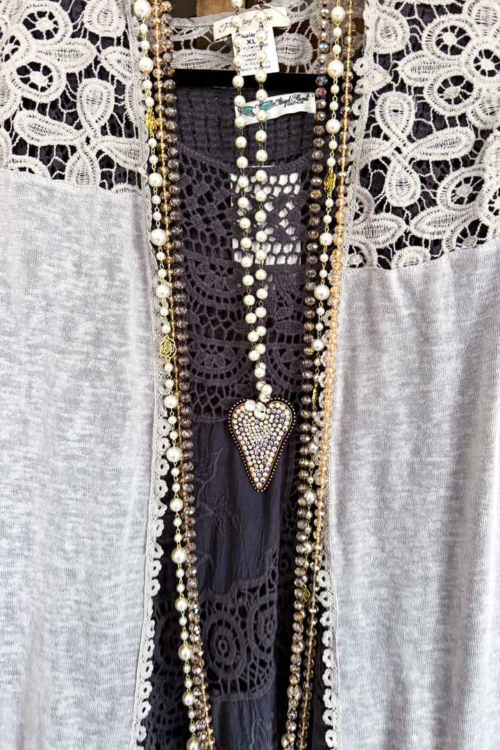 Saturated With Love Vest - Light Gray - SALE