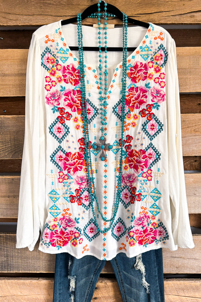 AHB EXCLUSIVE: Here We Go Again Blouse - Ivory