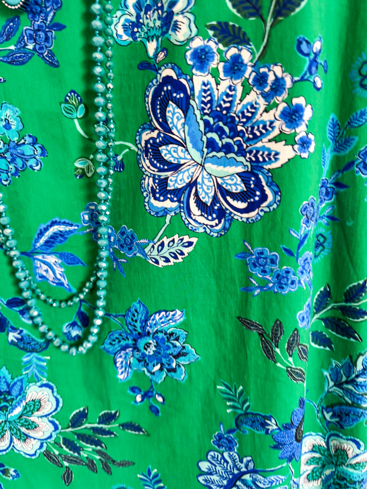 Sweetheart Season Dress - Green - 100% COTTON - SALE