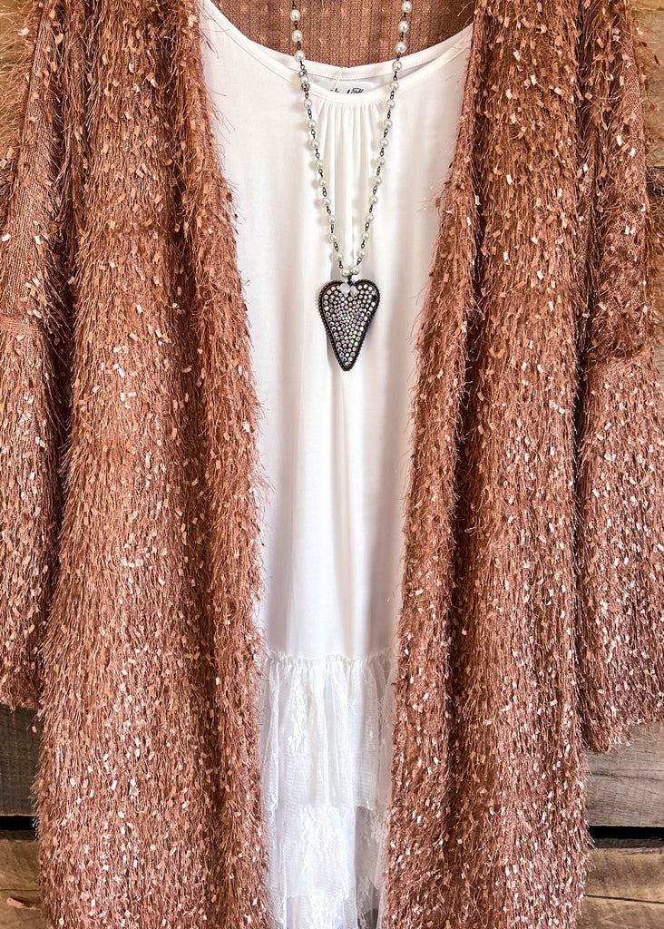 AHB EXCLUSIVE: When In Love Cardigan - Champagne