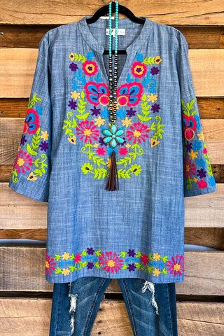 AHB EXCLUSIVE: Focused On Together Tunic - Denim