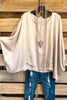 Silky Satin Visions Oversized Top - Khaki - SALE