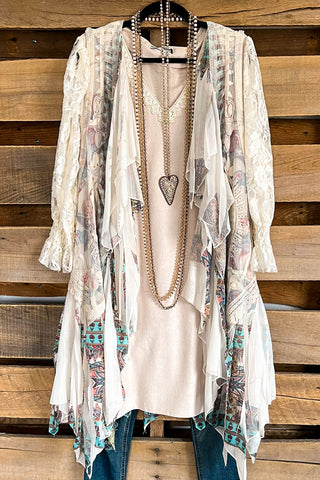 AHB EXCLUSIVE: All the Goodness in the World Kimono - Taupe/Leopard