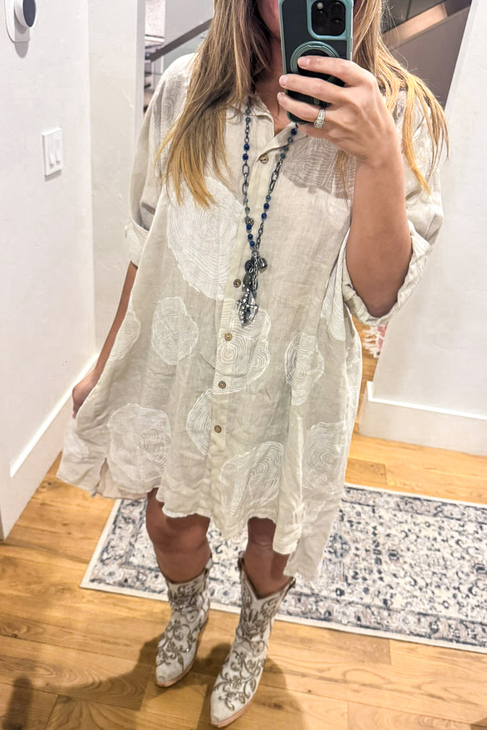 Amalfi Oversized Italian Linen Dress/Tunic - Made in Italy - 100% Linen