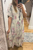 Pre order: Bella Vita Floral Italian Linen Dress - 100% Linen - Made in Italy