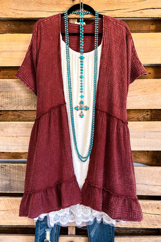 All Tangled Up Top - Mauve - 100% COTTON