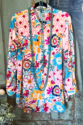 AHB EXCLUSIVE: All The While Vest - Denim/Leopard - 100% COTTON