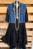 AHB EXCLUSIVE: All The While Vest  - Denim Black - 100% COTTON