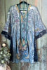 Peaceful Feelings Velvet Dress - Denim Blue