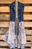 AHB EXCLUSIVE: All The While Vest  - Denim/Grey - 100% COTTON