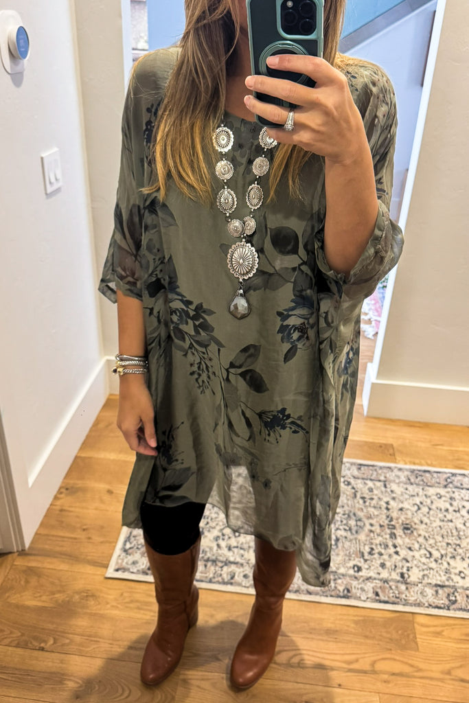 Silver Prairie Concho Necklace