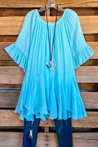 AHB EXCLUSIVE: Classy Oversized Tunic - Turquoise