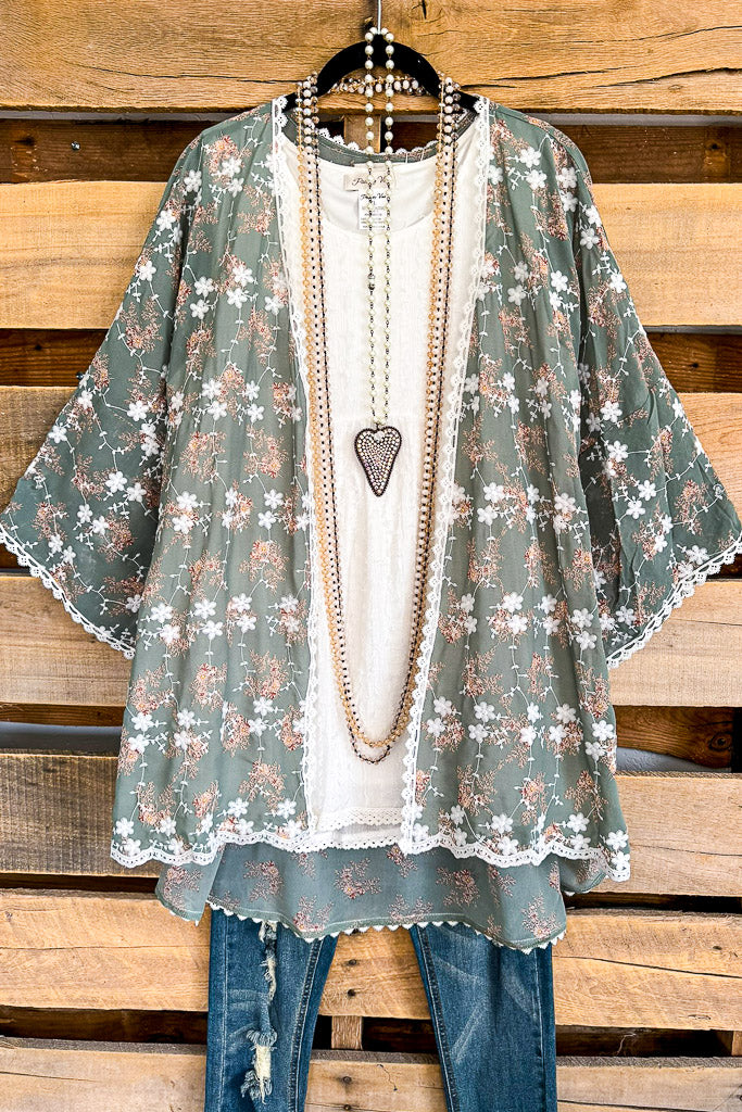 Signs Of Summer Cardigan - Green - SALE