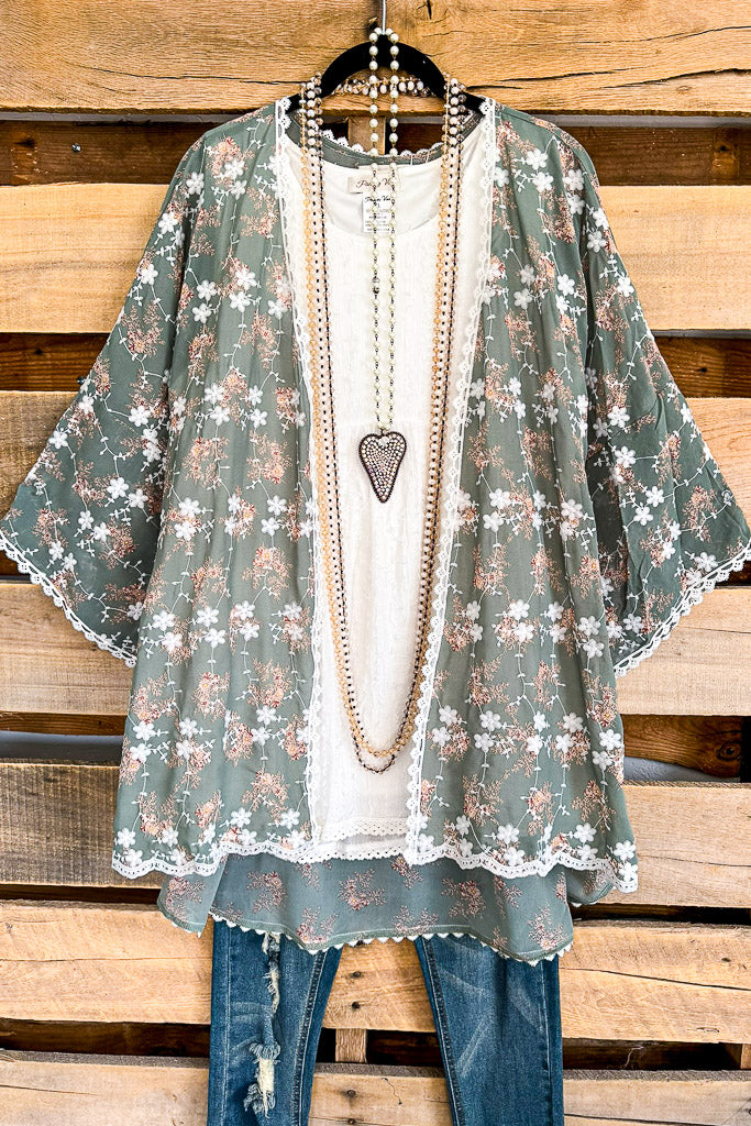 Signs Of Summer Cardigan - Green - SALE