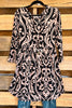 Charming Damask Dress - Taupe