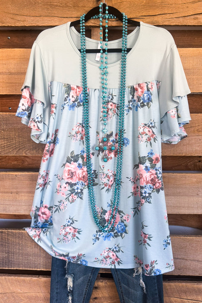 Staying True Top - Ice Mint