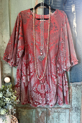 Amethyst Gaze Tunic - White/Amethyst