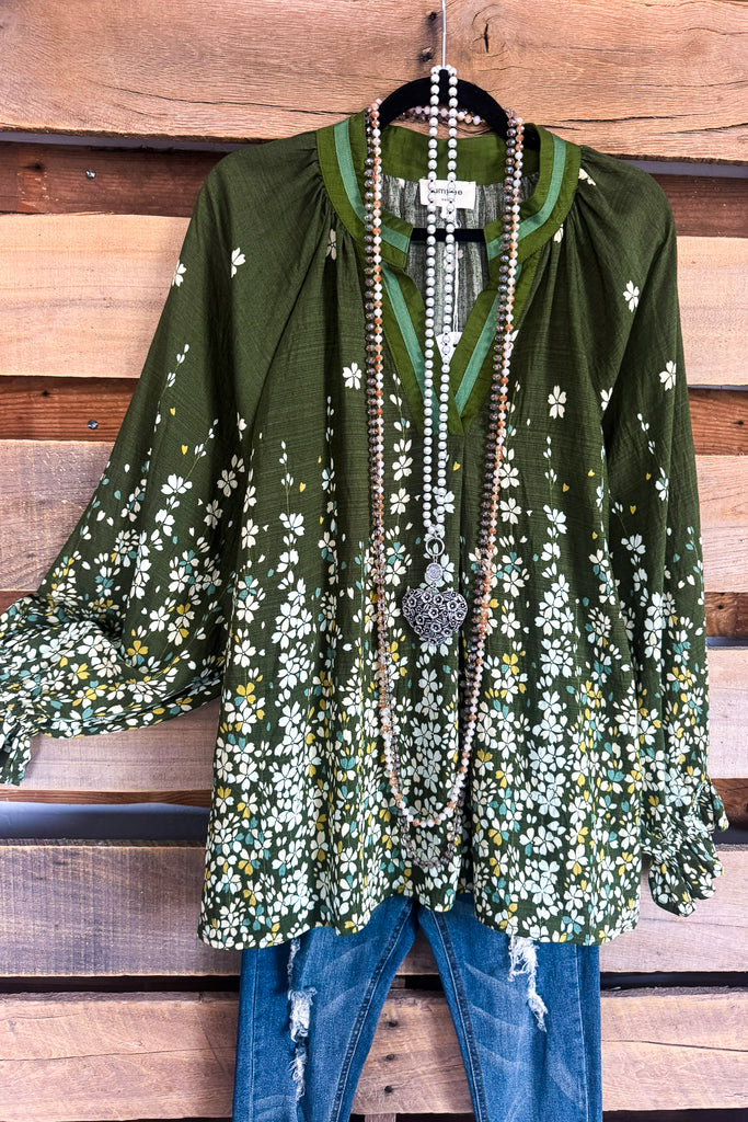 Lovely Truth Blouse - Olive - LIMITED QUANTITY
