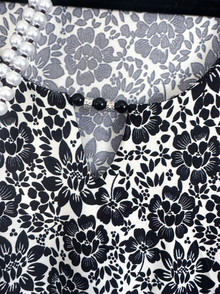 Relaxed Elegance Blouse - Black/Cream