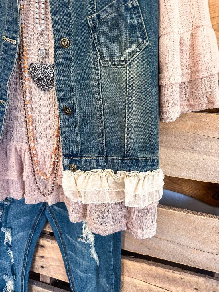 Long Ride Home Denim Vest - 100% COTTON