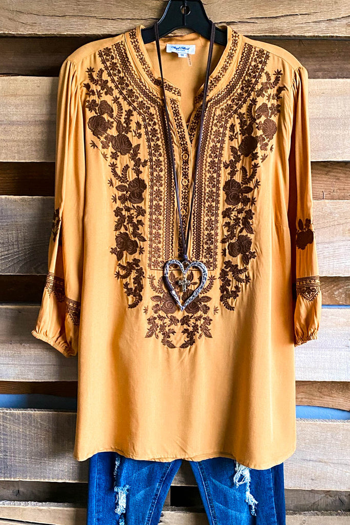 AHB EXCLUSIVE: Couldn't Love You More Top - Mustard/Mocha