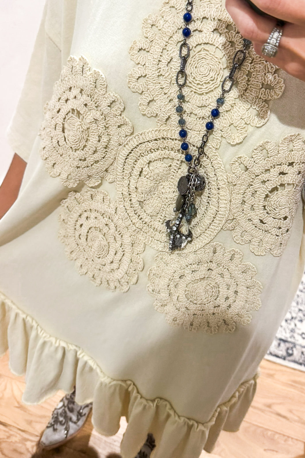 Saving Grace  Oversized Dress - Natural - Cotton Blend