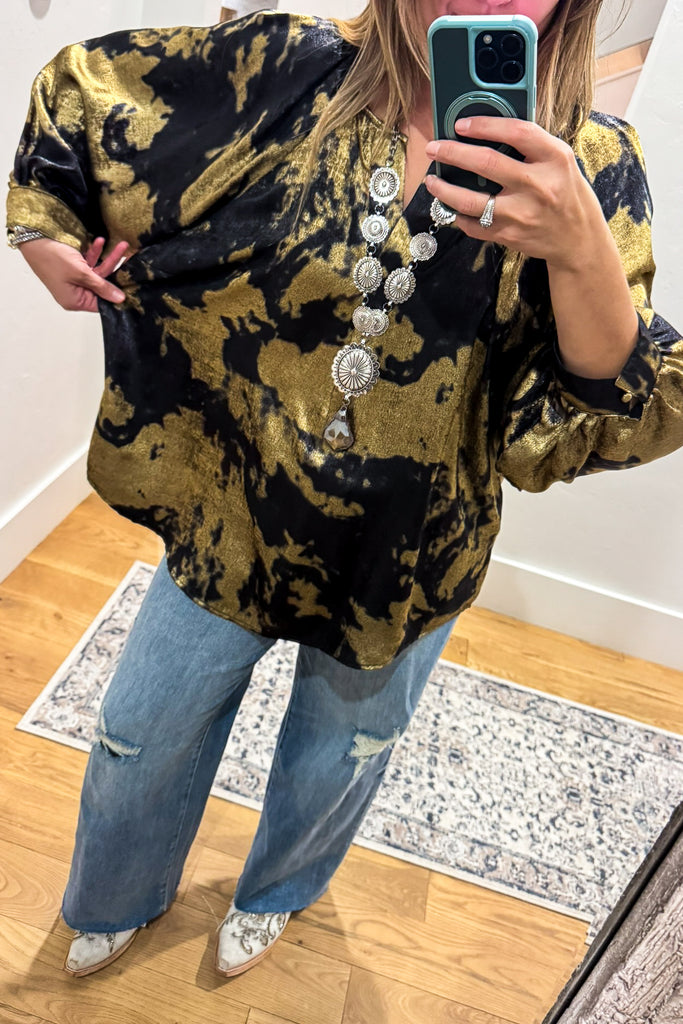 Shining Dawn Blouse - Gold