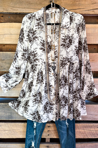 All In Love Tunic - Taupe/Pink