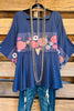 Blooming Harvest OVERSIZED Top - Navy