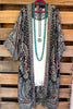 Nothing But The Best Embroidered Duster Kimono - Black