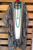 Nothing But The Best Embroidered Duster Kimono - Black