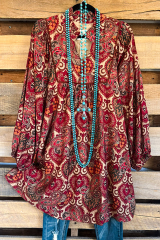 A Winters Wish Poncho - Burgundy