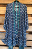 Stylish Comfort Dress - Blue/Cream