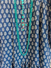 Stylish Comfort Dress - Blue/Cream