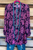 Stronger Feelings Top - Navy Hot Pink