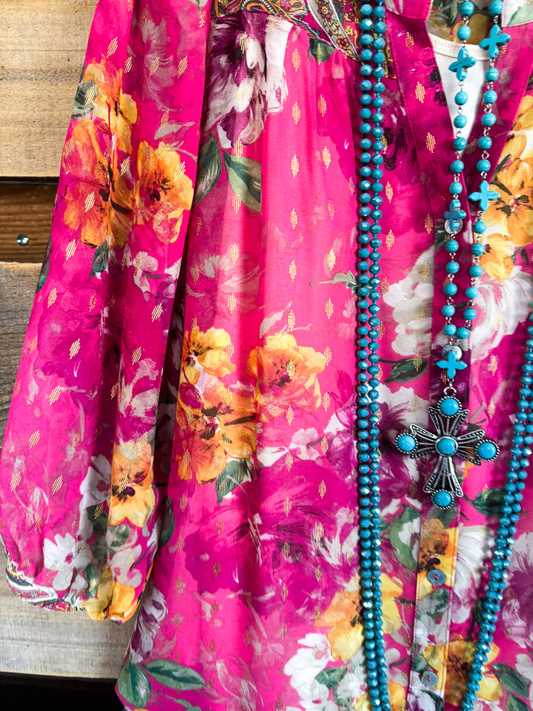 Weekend Ware Tunic - Pink/Yellow