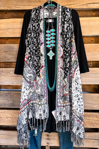 Overflowing With Devotion Vest - Turquoise