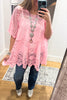 AHB EXCLUSIVE: Delightful Details Cotton Top - Pink - 100% COTTON