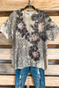 Midnight Blooms Top - Olive - 100% COTTON - SALE