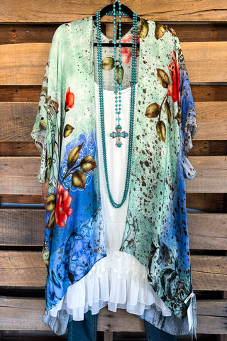 Boho Vibes Oversized Kimono - Rust